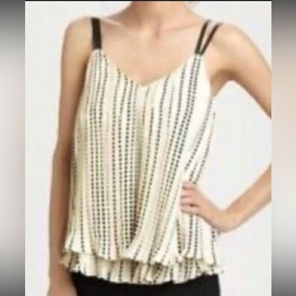 PJK Patterson J Kincaid Size Medium Harness Tank Ivory Black Leather straps - Picture 2 of 9